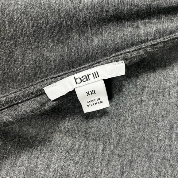 Bar III gray Elegant Wrap bodysuit long sleeve Top size XXL - Picture 6 of 7
